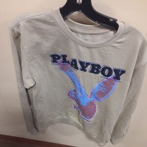 Playboy Magazine Official Playboy Bunny T shirt Excellent Size:M Unisex Brown..
